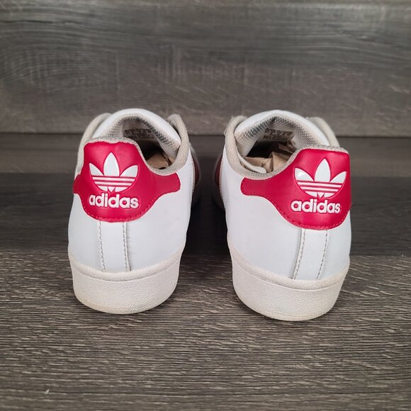 Adidas Superstar Men's Size 8.5 Shoes White Red Sneakers Shoes B27139 - Picture 9 of 12